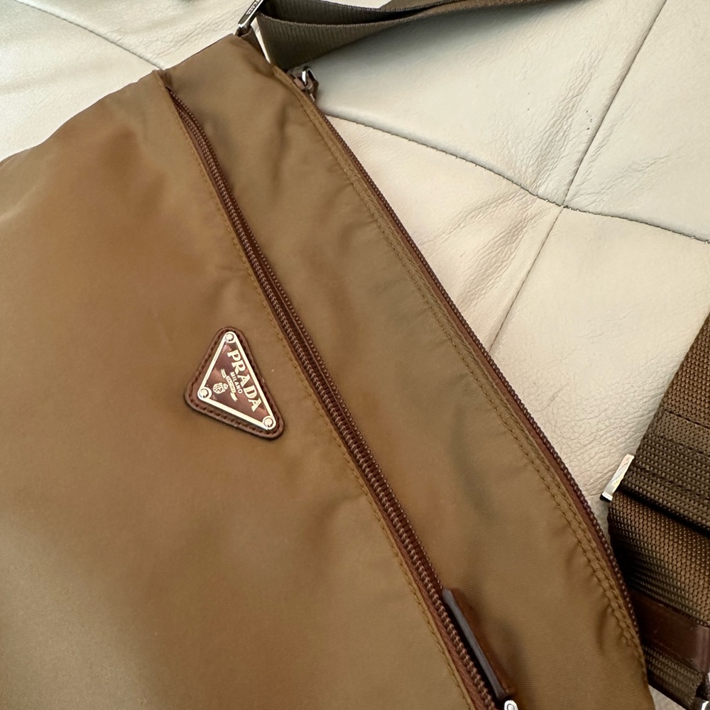 Prada Brown Nylon Crossbody Shoulder Bag - Picture 7 of 8